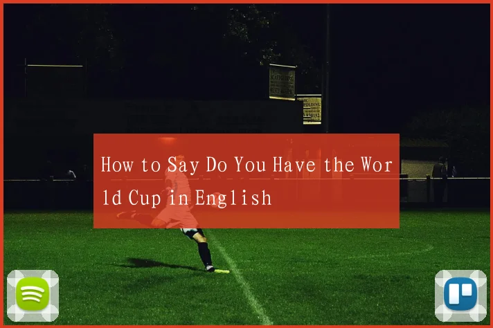 How to Say Do You Have the World Cup in English